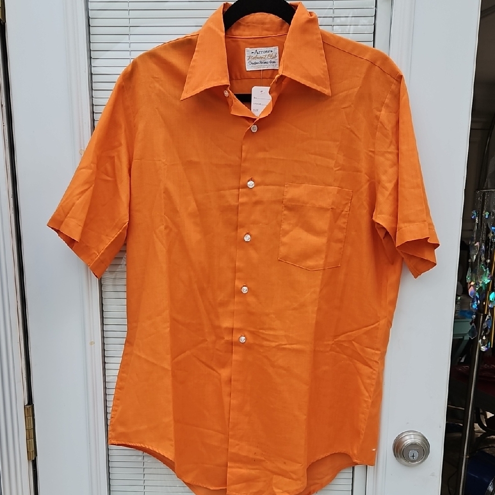 Arrow Orange Casual Button Down Shirt